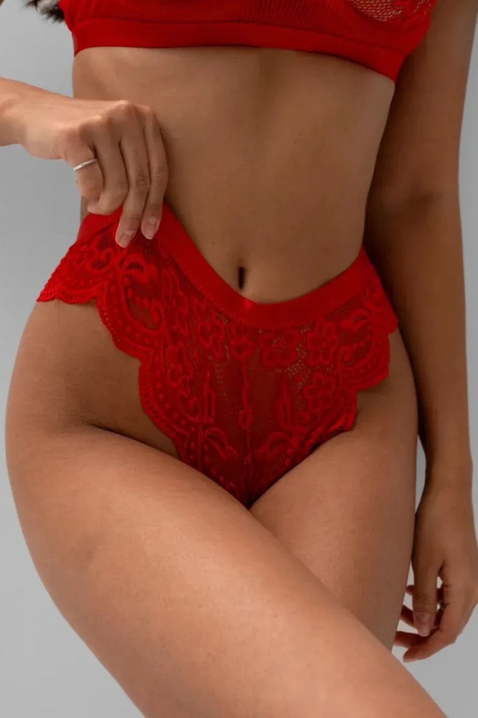 Flavia | Set Lenjerie 2 piese, Rosu