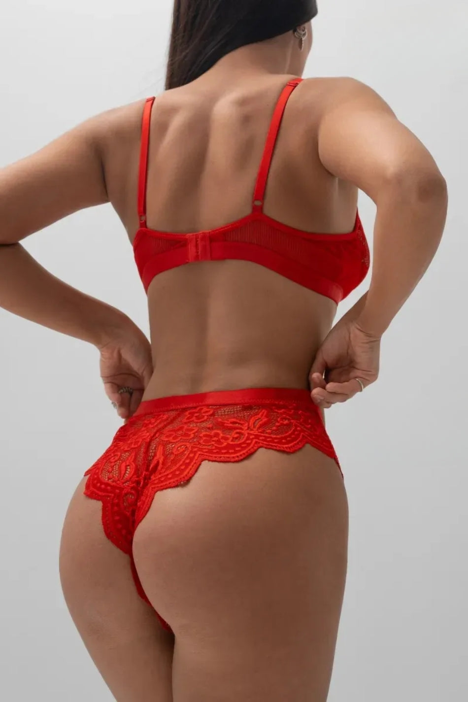 Flavia | Set Lenjerie 2 piese, Rosu