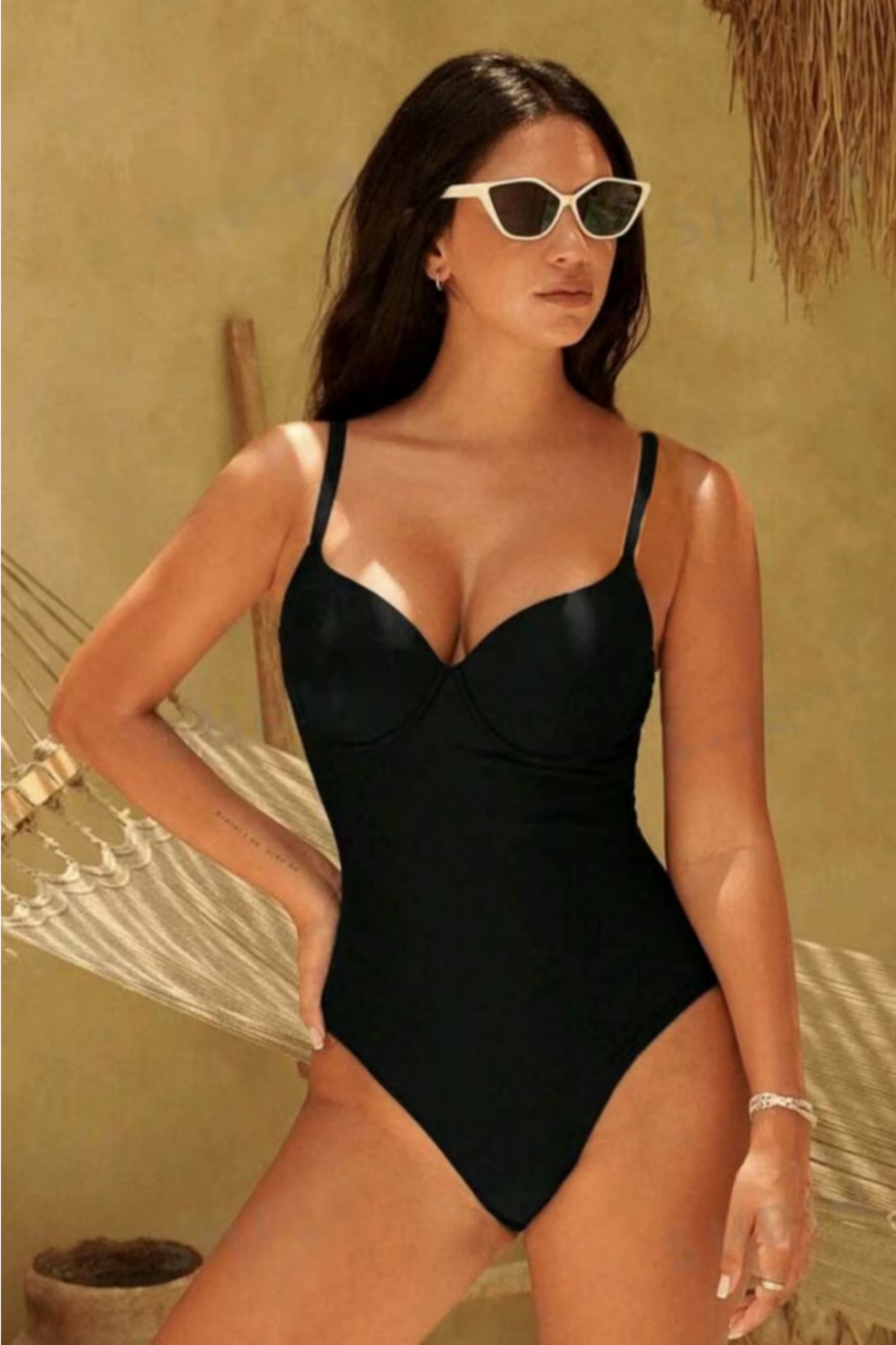 Costum de baie întreg, Nicole Negru