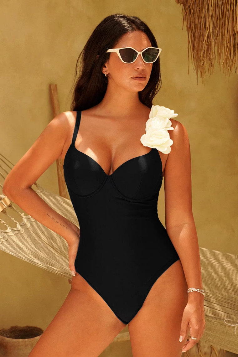 Costum de baie întreg, Nicole Negru