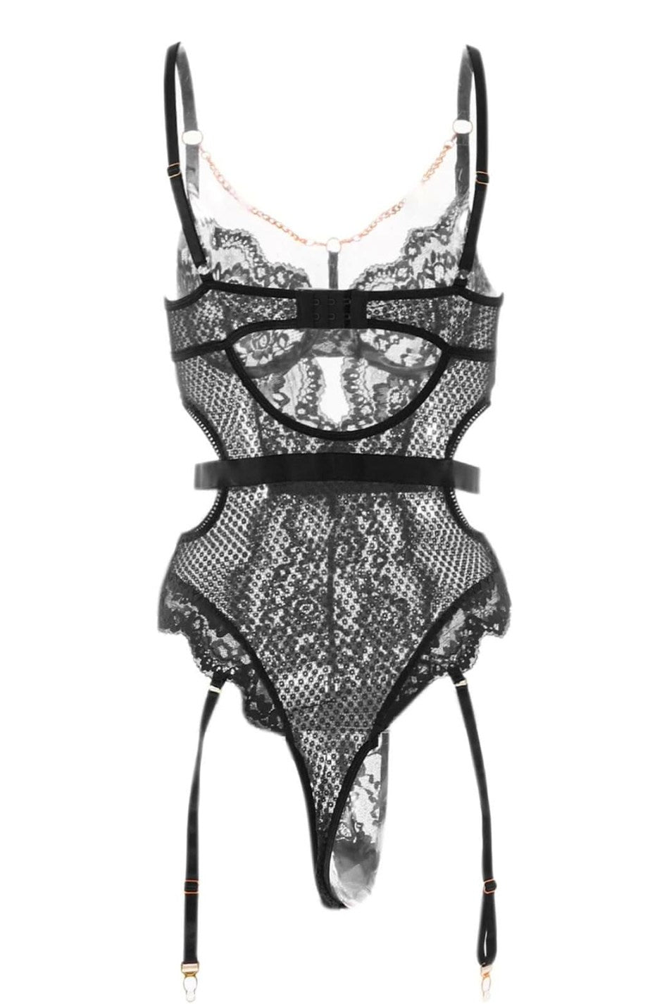Rita | Body din dantelă, Negru