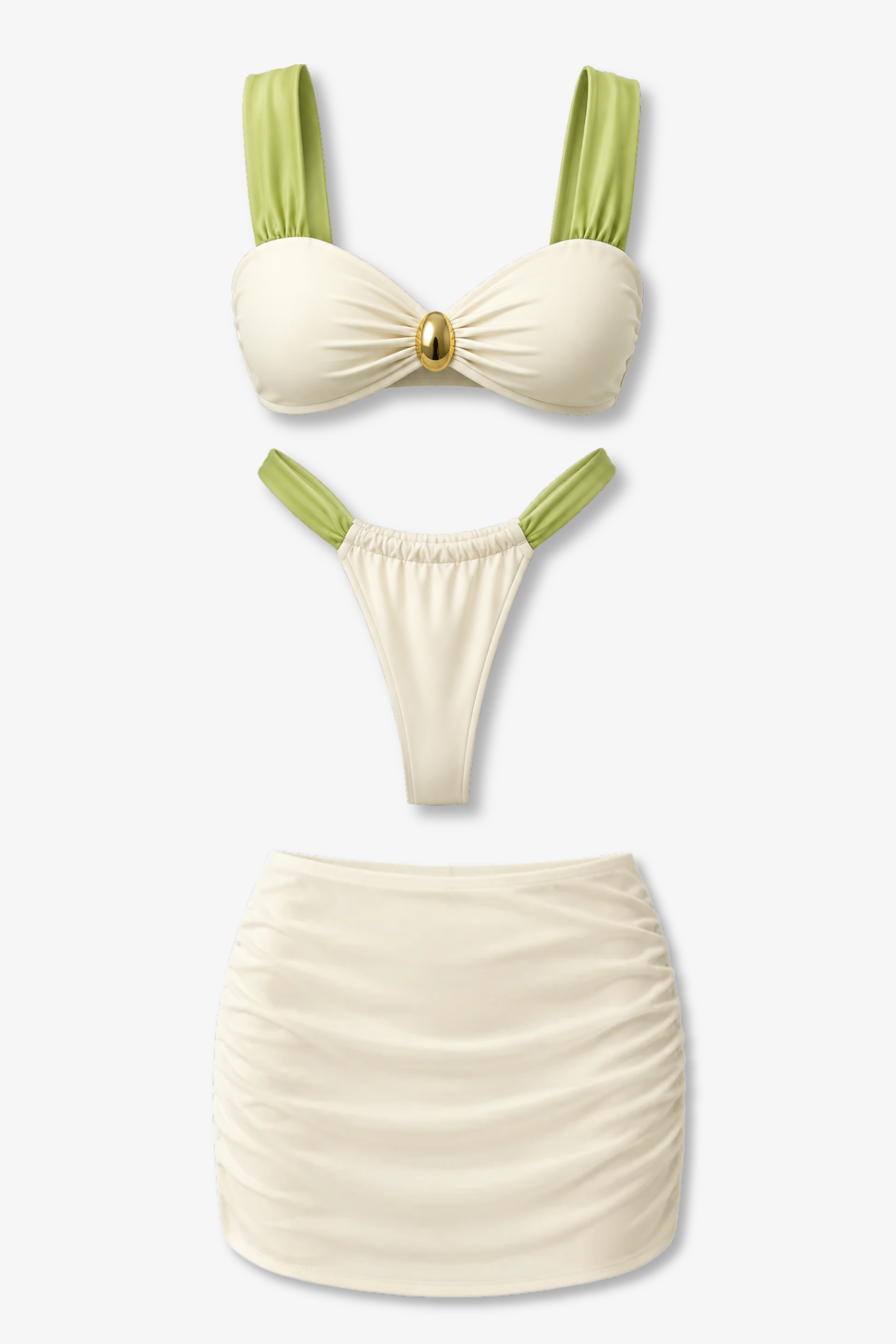 Costum de baie 3 piese, Odel Ivory