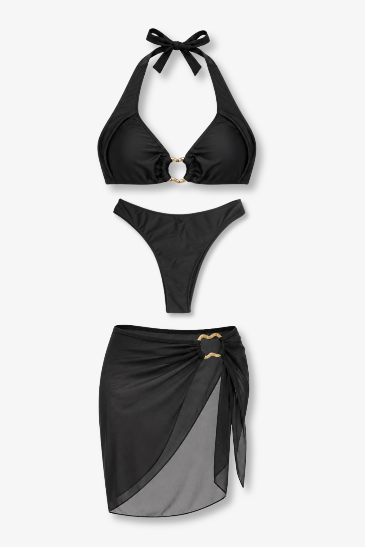 Costum de baie 3 piese, Aria Negru