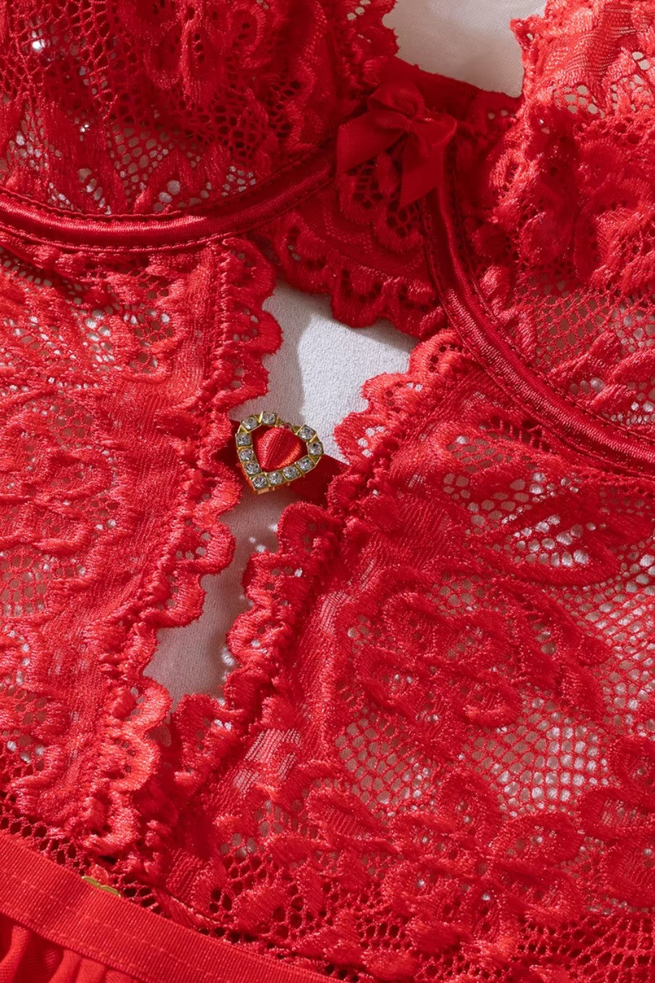 Nicole | Set Babydoll, Rosu