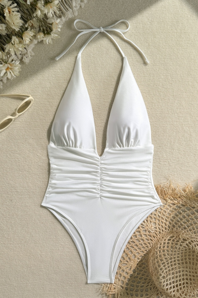 Costum de baie întreg, Amelie Alb