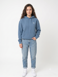 Hanorac Unisex cu Glugă și Print 3D pe Spate – Albastru