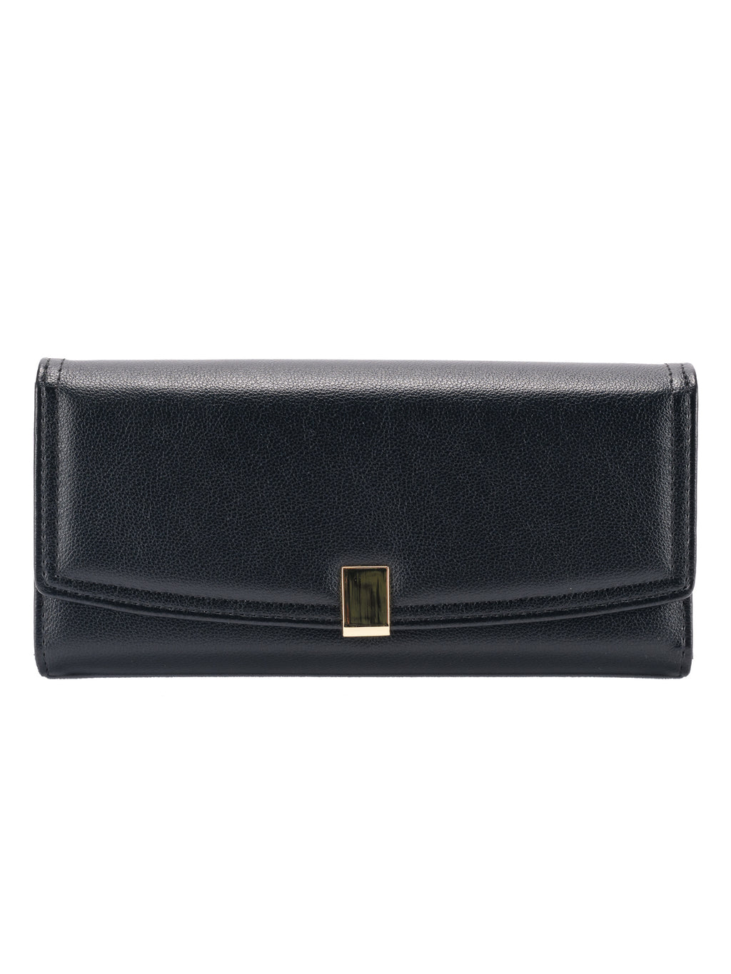 Portofel damă elegant din piele ecologică, design modern și compartimentare practică, Negru