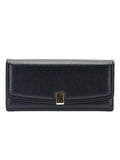 Portofel damă elegant din piele ecologică, design modern și compartimentare practică, Negru