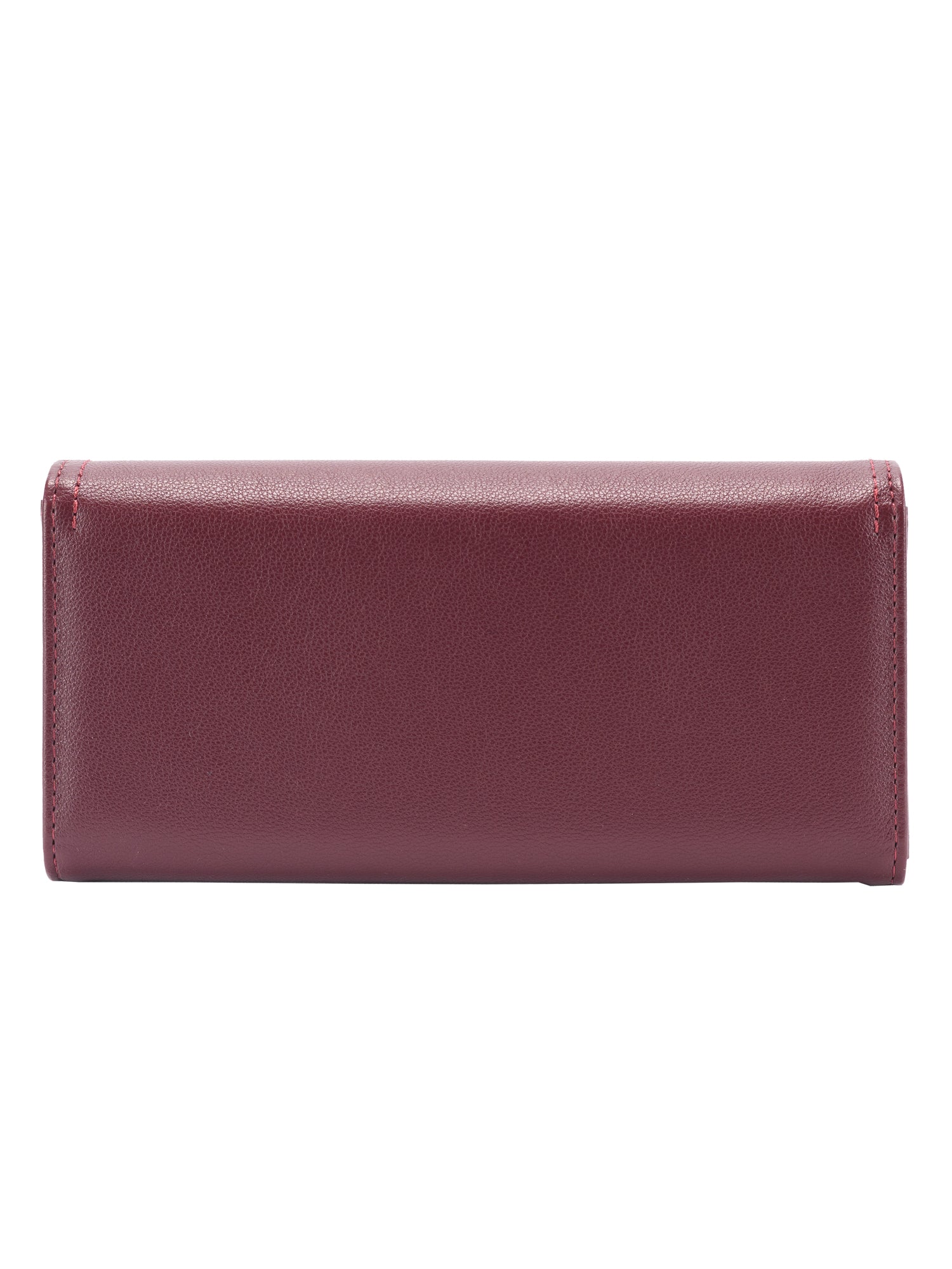 Portofel damă elegant din piele ecologică, design modern și compartimentare practică, Visiniu
